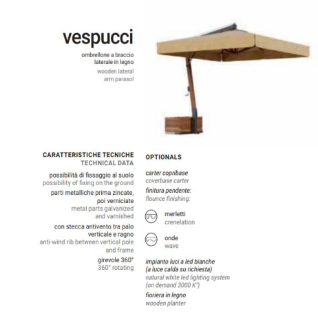 Ombrellone Vespucci 4x4